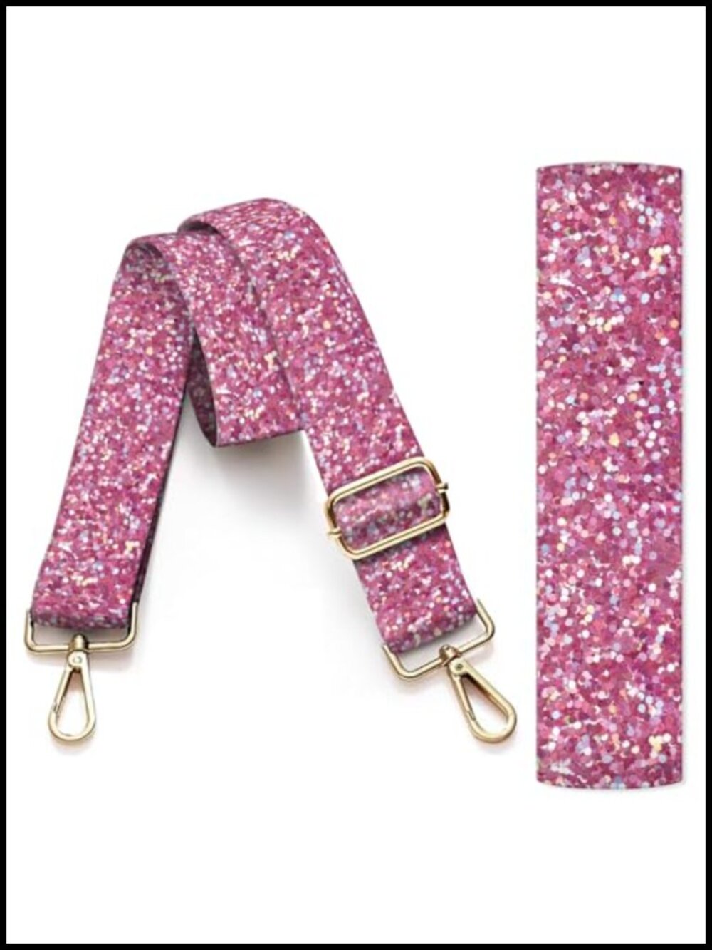 Wide Crossbody Purse Strap Replacement Adjustable Gold Buckle Bag Shoulder Belt